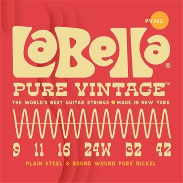 La Bella 【数量限定価格】 Pure Vintage Electric Guitar Strings [PV942]