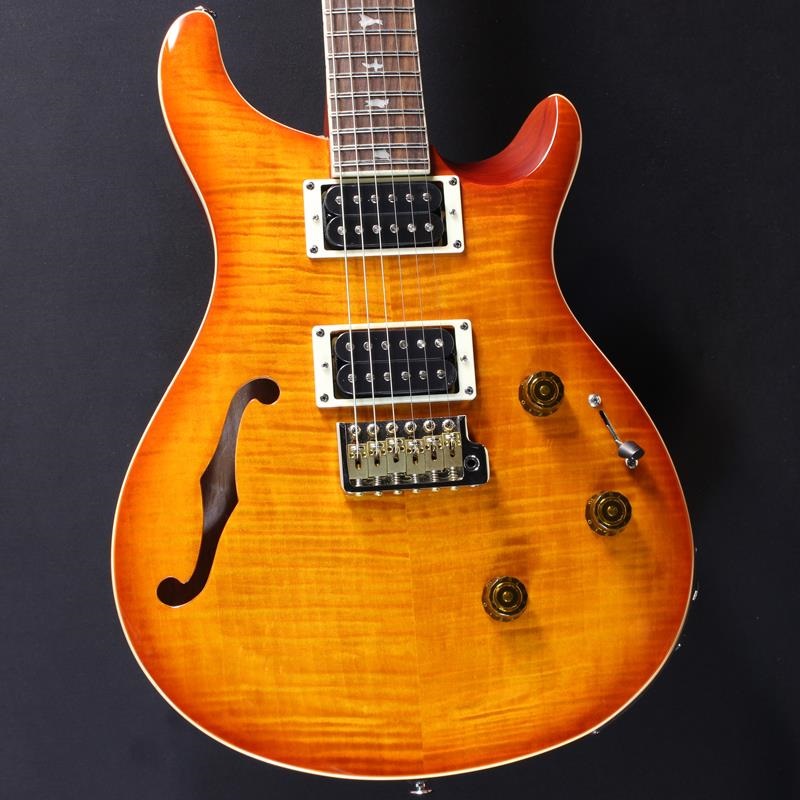 P.R.S. USED 中古 SE Custom 24 Semi-Hollow Piezo (Vintage Sunburst