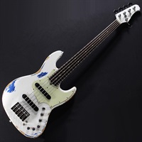 XJ-1T 5st (Olympic White over Lake Pracid Blue-MH/ALD/Roasted Neck-R/) [Lacquer Heavy Aged]
