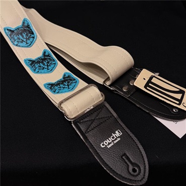 Couch Guitar Strap ニャン・ニャン・ニャン CUSTOM WH//MINTBL