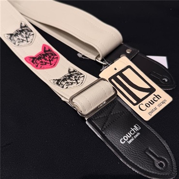 Couch Guitar Strap ニャン・ニャン・ニャン CUSTOM WH/WH/PK/WH