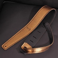 Handmade Leather Straps Leather & Leather Series 2.5inch Standard Tail 【 Metallic Copper / Black 】