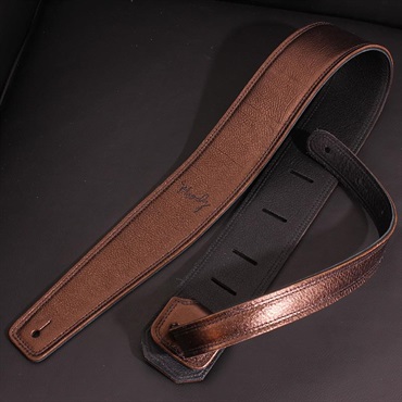 Moody Handmade Leather Straps Leather & Leather Series 2.5inch Standard Tail 【 Metallic Tobacco / Black 】