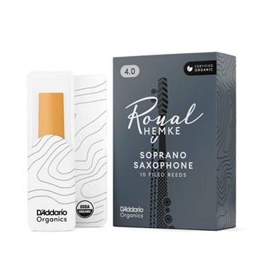D'Addario Wood Winds 《硬さ：4.0》ソプラノサックス用リード ダダリオ・ウッドウインズ オーガニック ロイヤル・ヘムケ