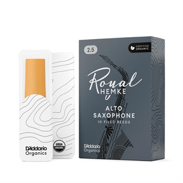 D'Addario Wood Winds 《硬さ：2.5》アルトサックス用リード ダダリオ・ウッドウインズ オーガニック ロイヤル・ヘムケ