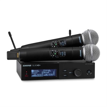 SHURE SLXD24D+J/58 (シュアー)(ハンドヘルド送信機+受信機)(ワイヤレスシステム)(SM58)(2ch)