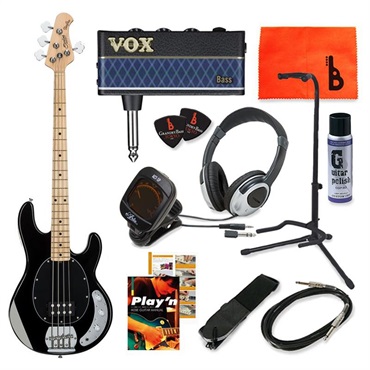 Sterling by MUSICMAN S.U.B. Series Ray4 (Black/Maple) 【ベース初心者入門セット】