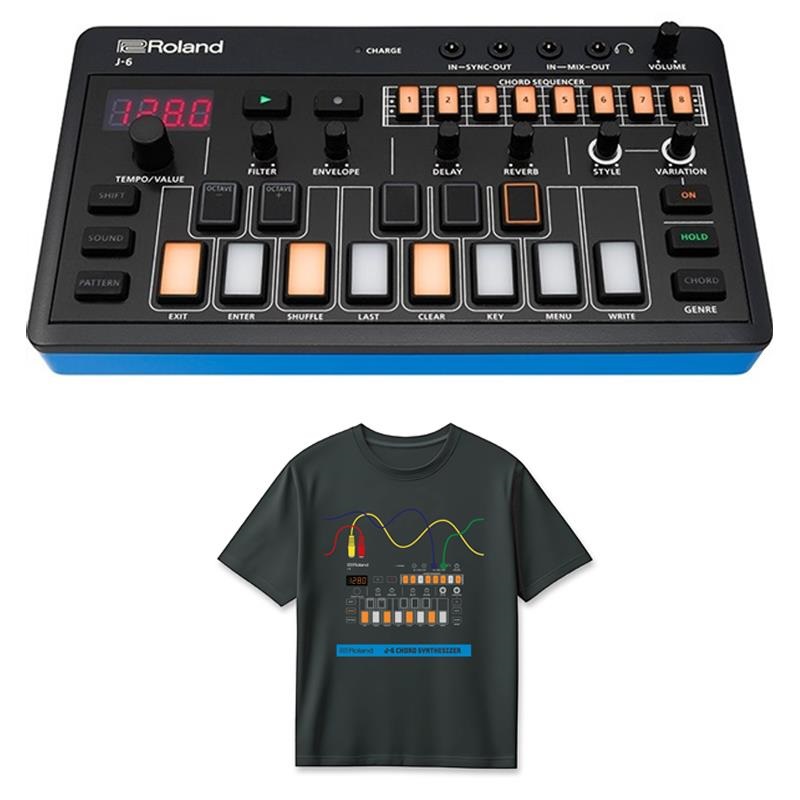 Roland (Tシャツセット)J-6 CHORD SYNTHESIZER (AIRA Compact) & J-6 T 