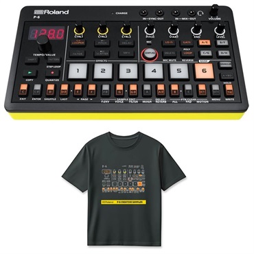 Roland (Tシャツセット)P-6 Creative Sampler AIRA COMPACT & P-6 T-Shirts DesignB L (RT/P-6BL) セット (ポケットサイズ・サンプラー)(アイラコンパクト)(ローランド)