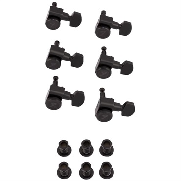 Fender USA LOCKING STRATOCASTER TELECASTER STAGGERED TUNING MACHINES (BLACK) (#0990818400)