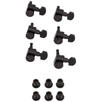 LOCKING STRATOCASTER TELECASTER STAGGERED TUNING MACHINES (BLACK) (#0990818400)