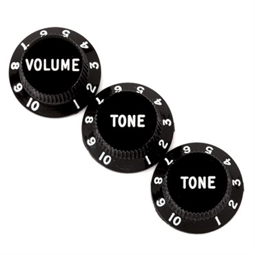 Fender USA STRATOCASTER KNOB SET BLACK (VOLUME/TONE/TONE) (#0991365000)