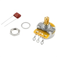 PURE VINTAGE 250K SPLIT SHAFT POTENTIOMETER WITH MOUNTING HARDWARE (#0990830000)