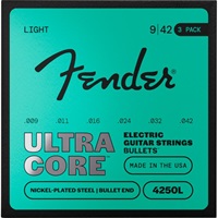 ULTRACORE ELECTRIC GUITAR STRINGS NICKEL PLATED STEEL BULLET END (4250L/9-42) 3 PACK (#0733250603)