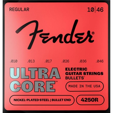 Fender USA ULTRACORE ELECTRIC GUITAR STRINGS NICKEL PLATED STEEL BULLET END (4250R/10-46) (#0733250506)