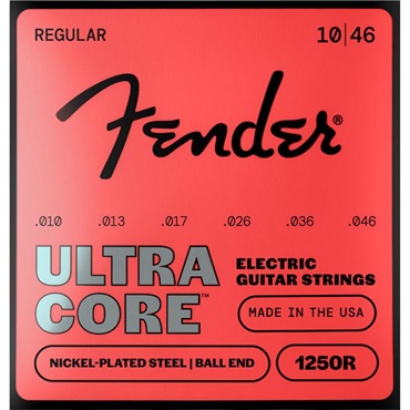 Fender USA ULTRACORE ELECTRIC GUITAR STRINGS NICKEL PLATED STEEL BALL END (1250R/10-46) (#0730250506)