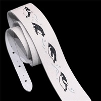 空飛ぶペンギン刺繍ストラップ LITE