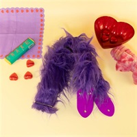 ふわふわギターストラップ　パープル｜【PURPLE KAORI Model】Fluffy Guitar Strap ? Purple