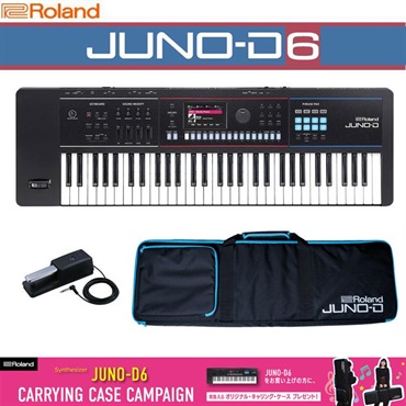 Roland JUNO-D6 ダンパーペダルセット(DP-10)(オリジナルキャリングケースプレゼント) SYNTHESIZER シンセサイザー ローランド ※配送事項要ご確認