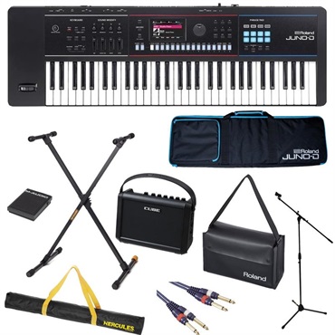 Roland JUNO-D6【バッテリー駆動可能】小型アンプ付き・ミニポータブルセット　ローランド　※配送事項要ご確認