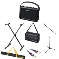 【バッテリー駆動可能】キーボードプレイヤー向け　小型アンプ・ミニポータブルセット