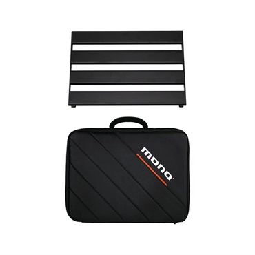 MONO Pedalboard Rail Small， Black and Stealth Club Accessory Case， Black [PFX-PBR-S-BLK-BDL]