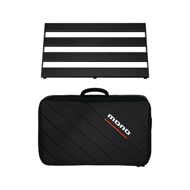 MONO Pedalboard Rail Medium， Black and Stealth Tour Accessory Case， Black [PFX-PBR-M-BLK-BDL]