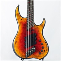 Z3 5st Buckeye Burl Top (Red to Orange Reverseburst Top and Transparent Black Back)