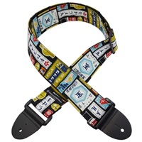 ギターストラップ DGS-CRS32″帆布レトロ看板BLACK