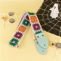 かぎ編みギターストラップ ダーク