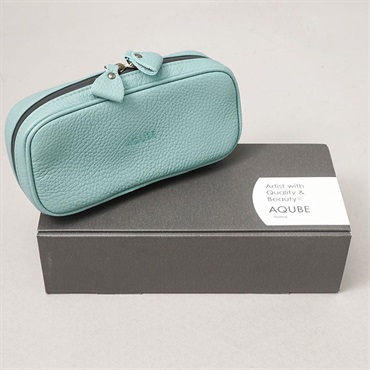 AQUBE MUSIC PRODUCTS 【ギター・ベース小物用 国産本革ポーチ】Leather Utility Pouch / Oblong・AQUA BLUE