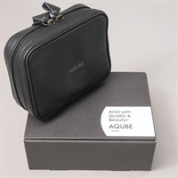 【ギター・ベース小物用 国産本革ポーチ】Leather Utility Pouch / Square・BLACK