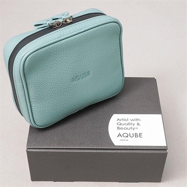 AQUBE MUSIC PRODUCTS 【ギター・ベース小物用 国産本革ポーチ】Leather Utility Pouch / Square・AQUA BLUE