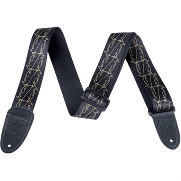 GRETSCH Gretsch Alternating Black Penguins Strap， Gold(9227364002)