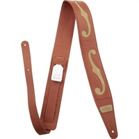 Gretsch F-Holes Leather Strap， Orange and Tan(9224368100)