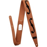 Gretsch F-Holes Leather Strap， Orange and Black(9224362100)