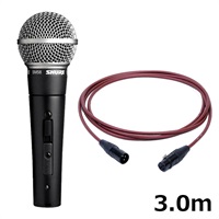 SM58-LCE【PASSGO REDマイクケーブルセット(XLR-XLR)3.0ｍ】(定番ダイナミックマイク)(国内正規品2年保証)(シュア)(SM58LCE)