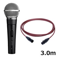 SM58SE【PASSGO REDマイクケーブルセット(XLR-XLR)3.0ｍ】(定番・スイッチ付きダイナミックマイク)(国内正規品2年保証)(シュア)