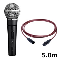 SM58SE【PASSGO REDマイクケーブルセット(XLR-XLR)5.0ｍ】(定番・スイッチ付きダイナミックマイク)(国内正規品2年保証)(シュア)