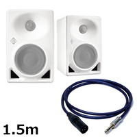 KH 80 DSP A W (ペア)【PASSGO BLUEスピーカーケーブルセット(TRS-XLR)1.5ｍ】(ホワイト)(ノイマン)(モニタースピーカー)(KH80)(アクティブモニタースピーカー)
