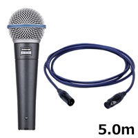 BETA 58A-J【PASSGO BLUEマイクケーブルセット(XLR-XLR)5.0ｍ】(BETA58A)(国内正規品2年保証)(シュア)(ダイナミックマイク)