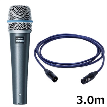 SHURE BETA 58A-J【PASSGO BLUEマイクケーブルセット(XLR-XLR)5.0m