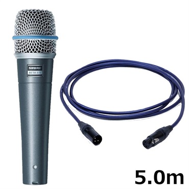 SHURE BETA 57A-J【PASSGO BLUEマイクケーブルセット(XLR-XLR)5.0m