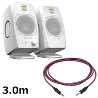 D3V White (ペア) 【PASSGO REDスピーカーケーブルセット(TRS-TRS)3.0ｍ】(国内正規品)(アダム)(モニタースピーカー)(レコーディング・DTM)(デスクトップ・モニタースピーカー)(ホワイト)
