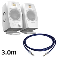 D3V White (ペア) 【PASSGO BLUEスピーカーケーブルセット(TRS-TRS)3.0ｍ】(国内正規品)(アダム)(モニタースピーカー)(レコーディング・DTM)(デスクトップ・モニタースピーカー)(ホワイト)