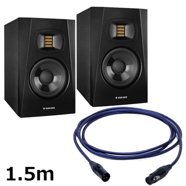 T5V (ペア)【PASSGO BLUEスピーカーケーブルセット(XLR-XLR)1.5ｍ】(アダム)(2ウェイモニタースピーカー)