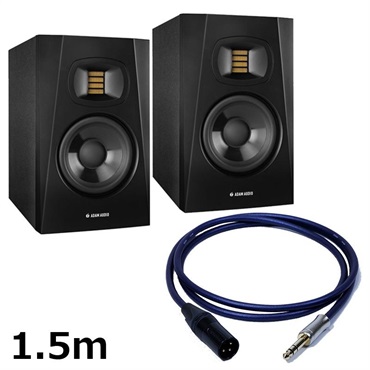 ADAM T5V (ペア)【PASSGO BLUEスピーカーケーブルセット(TRS-XLR)1.5ｍ】(アダム)(2ウェイモニタースピーカー)