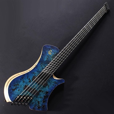 Overload Guitars ACHILLES 5 Poplar Burl Top (Blue Marine)