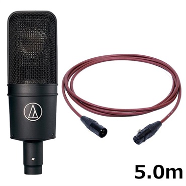 audio-technica AT4040 【PASSGO REDマイクケーブルセット(XLR-XLR)5.0ｍ】(カーディオイド・コンデンサー・サイドアドレスマイクロホン)(単一指向性)(オーディオテクニカ)