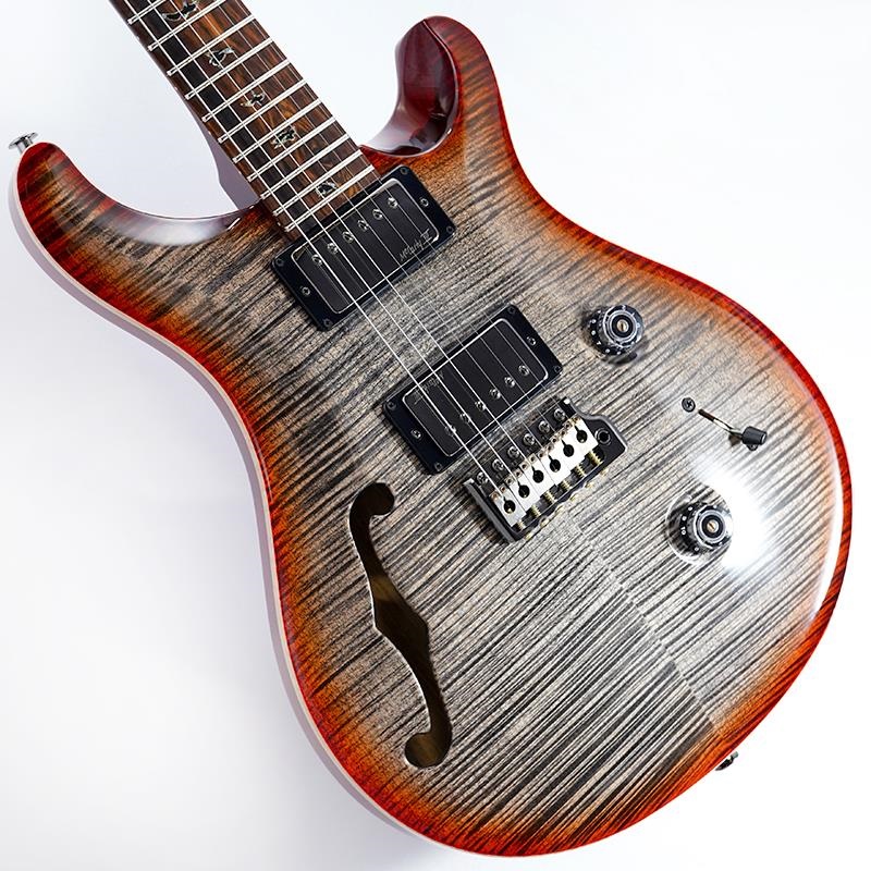P.R.S. Wood Library Custom 24 Semi-Hollow (Chacoal Cherry Burst